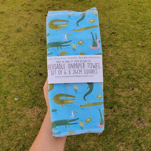 UnPaper Towel 6 Pack ~ Crocodiles