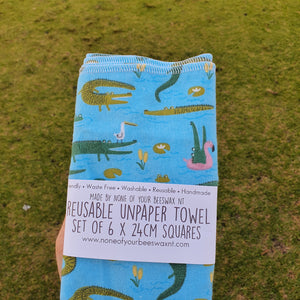 UnPaper Towel 6 Pack ~ Crocodiles