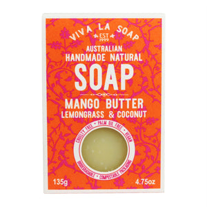 Mango Butter Lemongrass Coconut Natural Soap 135gm Viva La Body