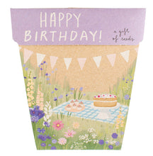 Load image into Gallery viewer, Happy Birthday Picnic Gift of Seeds Card