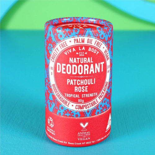 Natural Deodorant Rose Patchouli 80g Tube VIVA LA BODY