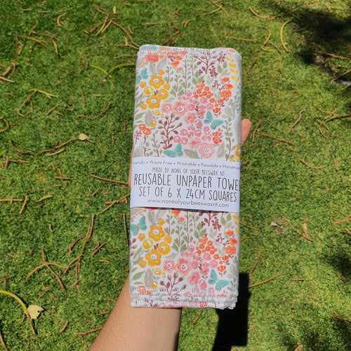 UnPaper Towel 6 Pack ~ Floral Garden