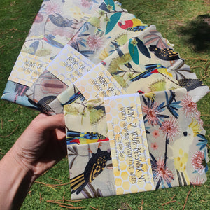 Australian Wild Birds *Cockatoo & Parrots* Beeswax Wraps (Jocelyn Proust)