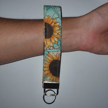 Load image into Gallery viewer, Sunflower Wristlet - Key Fob