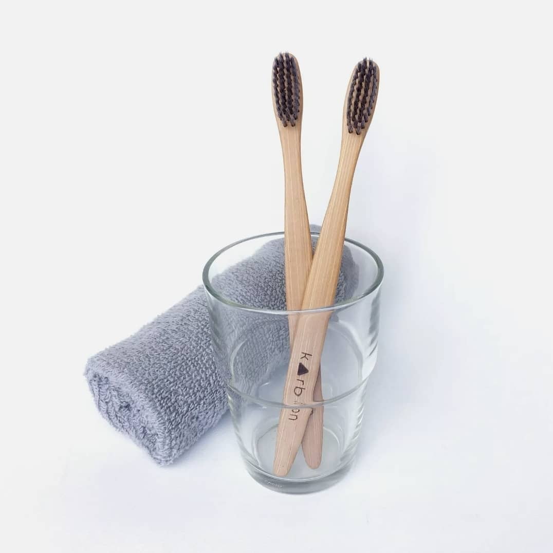 Karbon Toothbrush Charcoal Charcoal Infused Bamboo Toothbrush