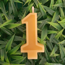 Load image into Gallery viewer, None of Your Beeswax NT #1 Candle Beeswax Birthday Candle Numbers