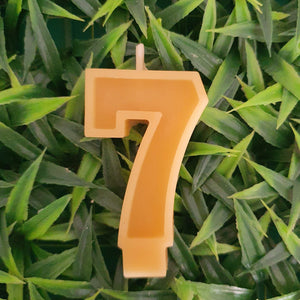 None of Your Beeswax NT #7 Candle Beeswax Birthday Candle Numbers