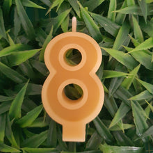 Load image into Gallery viewer, None of Your Beeswax NT #8 Candle Beeswax Birthday Candle Numbers