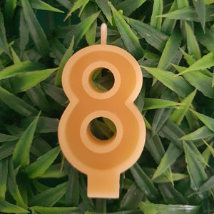None of Your Beeswax NT #8 Candle Beeswax Birthday Candle Numbers
