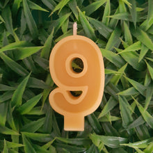 Load image into Gallery viewer, None of Your Beeswax NT #9 Candle Beeswax Birthday Candle Numbers