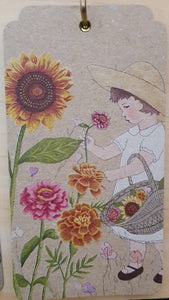 Sow n Sow Secret Garden Girl Recycled Gift Tags
