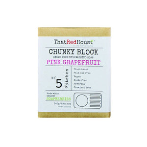 That Red House Soap Chunky Block Dish Soap - Pink Grapefruit 140g